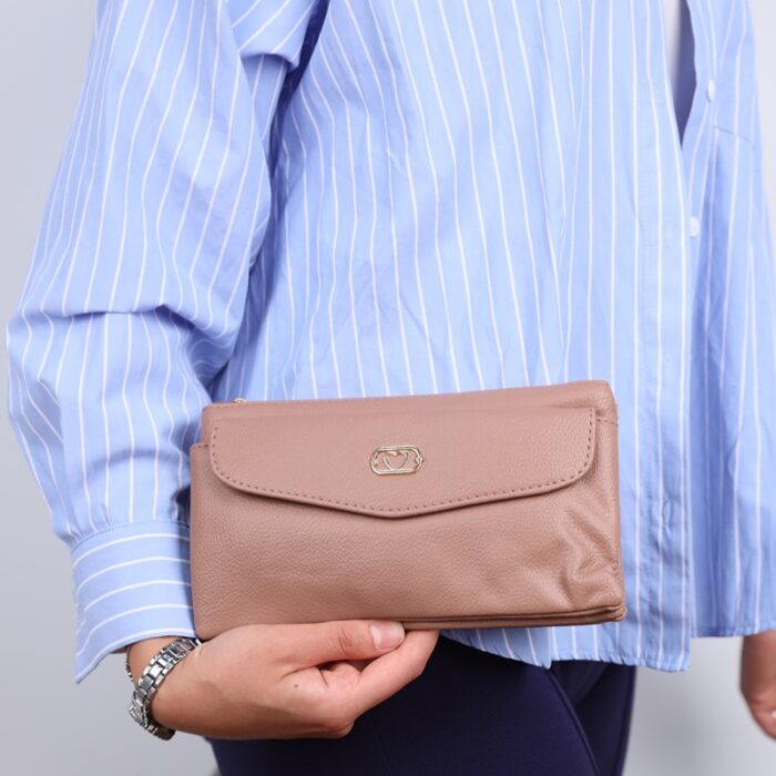 ⁦محفظة ستاتية لون نهدي⁩ - الصورة ⁦11⁩