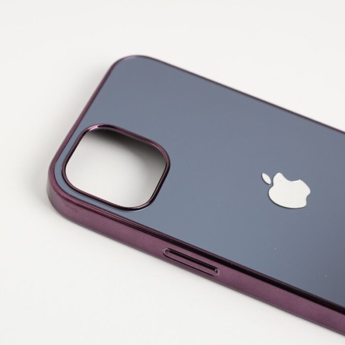 ⁦كفر جوال ايفون 13 لوجو ابل متين مقاوم للصدمات لون نهدي⁩ - الصورة ⁦3⁩