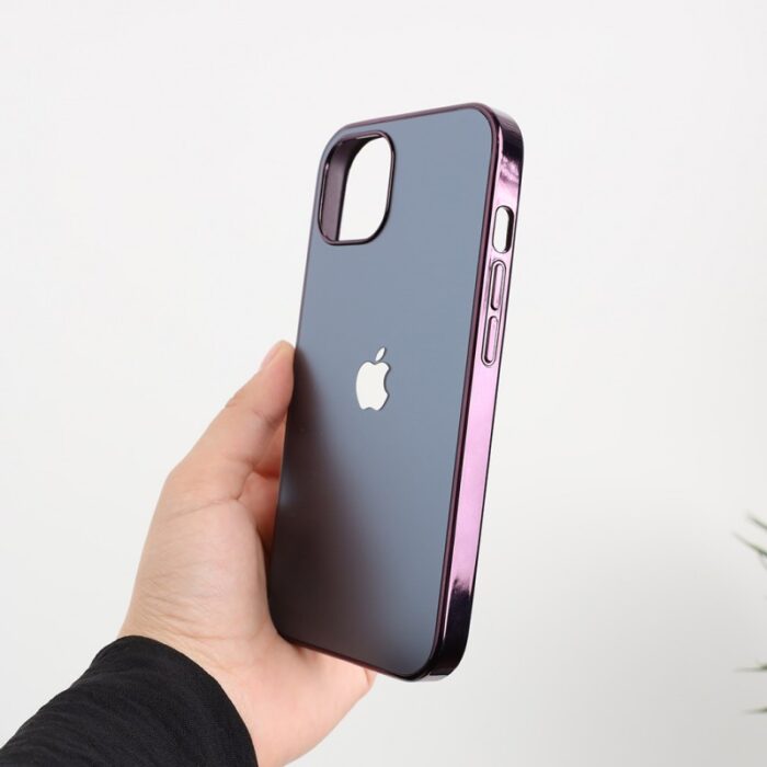 ⁦كفر جوال ايفون 13 لوجو ابل متين مقاوم للصدمات لون نهدي⁩ - الصورة ⁦8⁩