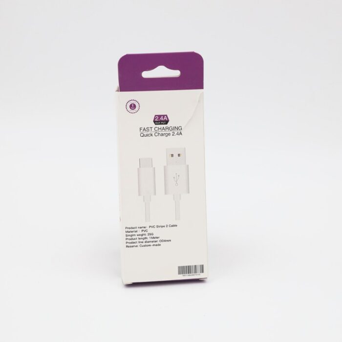 ⁦كابل فونيكس ميكرو ليو اس بي 1 متر لون أحمر- FONIX Micro Cable PVC Stripe 2 Cable 2.4A⁩ - الصورة ⁦2⁩