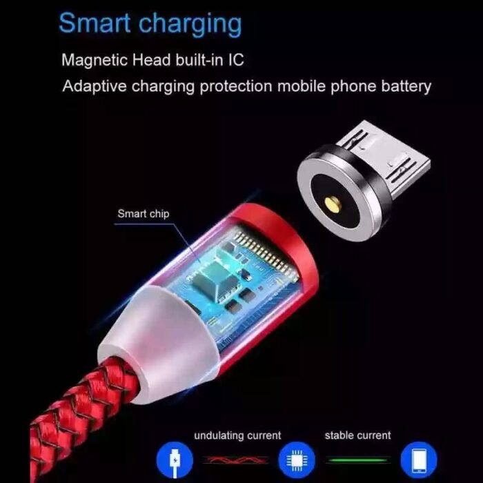 ⁦كابل مغناطسي مايكرو يو اس بي كابل من فونيكس طول 1 متر- Fonix Micro to USB Magnetic Data Cable 1 m⁩ - الصورة ⁦4⁩