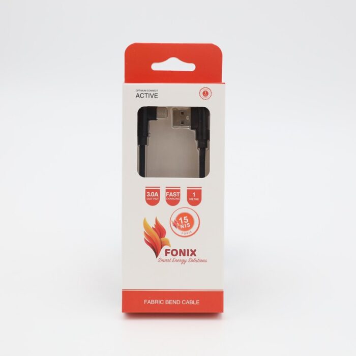 10333435_67dc4406b5049 كابل فابريك بيند تايب سي يو اس بي كابل من فونيكس طول 1 متر- Fonix Type C to USB Fabric Bend Cable 1 m - الصورة 1