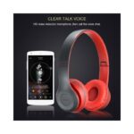 P47 wireless headphones - سماعة للرأس لاسلكية لون أسود و أحمر
