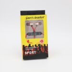 سماعات اذن لاسلكية من فونيكس لون أسود و أحمر- Fonix Sport Headset