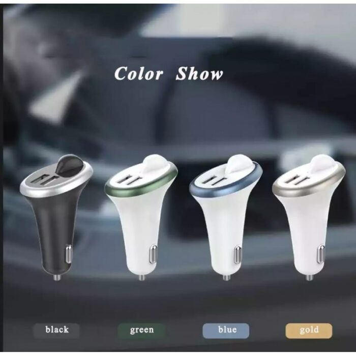 10333454_67dc4427ed2a1 Bluetooth earphone car charger 2in1 - شاحن سيارة بلوتوث مع سماعة 2 في 1 لون أسود - الصورة 1