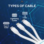 5in1 multifunctional USB Expansion data line 2.4 A - كابل شاحن 3 منافذ ومدخلين يو اس بي