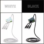 ⁦5in1 multifunctional USB Expansion data line 2.4 A - كابل شاحن 3 منافذ ومدخلين يو اس بي⁩ - الصورة ⁦3⁩