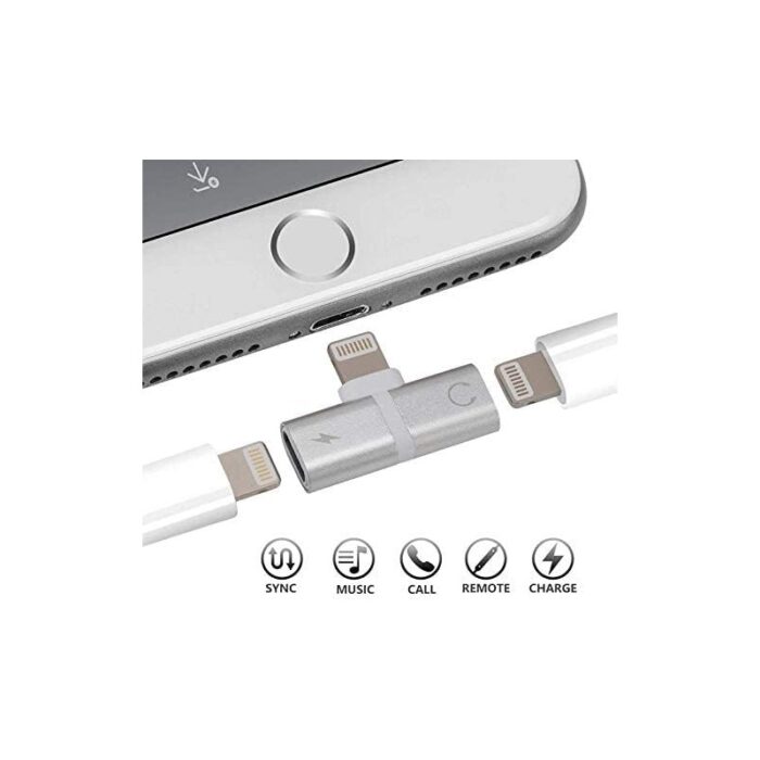 ⁦Lightning splitter design for iphone - تحويلة للايفون من فونيكس مدخلين للشحن والسماعة⁩ - الصورة ⁦7⁩