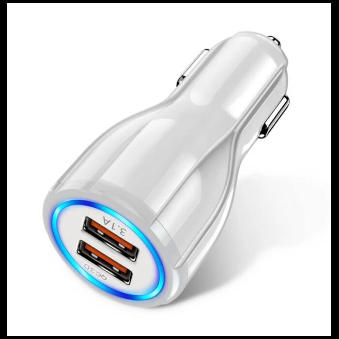 ⁦شاحن سيارة 35 واط بمنفذين من فونيكس لون أبيض- Fonix Car Charger QC 3.0 Two Ports⁩ - الصورة ⁦2⁩