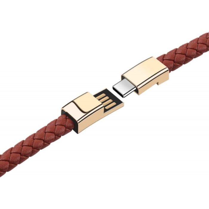 ⁦Bracelet data cable type c -كابل سريع لنقل البيانات على شكل سوار يد تايب سي لون أسود⁩ - الصورة ⁦3⁩