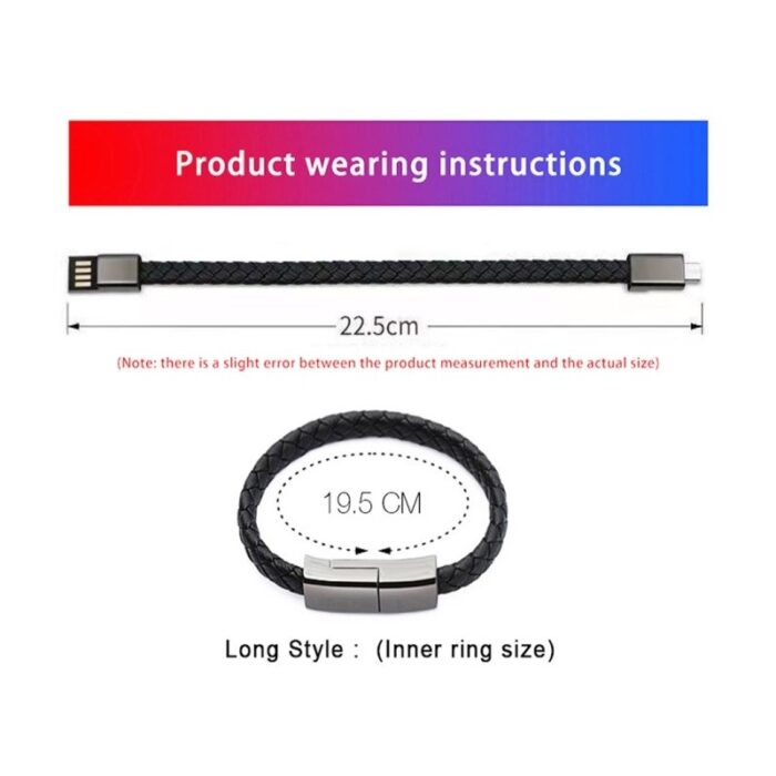 ⁦Bracelet data cable Lightning -كابل سريع لنقل البيانات آيفون على شكل سوار يد من فونيكس⁩ - الصورة ⁦5⁩