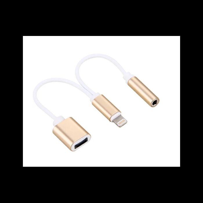 ⁦Lightning to headphone Jack Adapter 3 in 1 (JH-016) -وصلة أواكس مع شاحن ايفون⁩ - الصورة ⁦4⁩