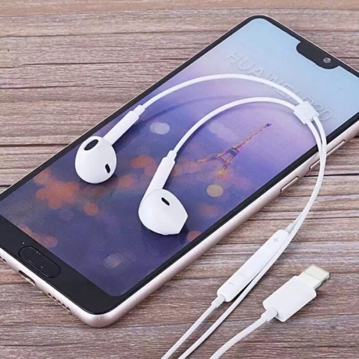 ⁦Bluetooth wired headset iphone - سماعة أذن سلكية للايفون لون أبيض⁩ - الصورة ⁦3⁩