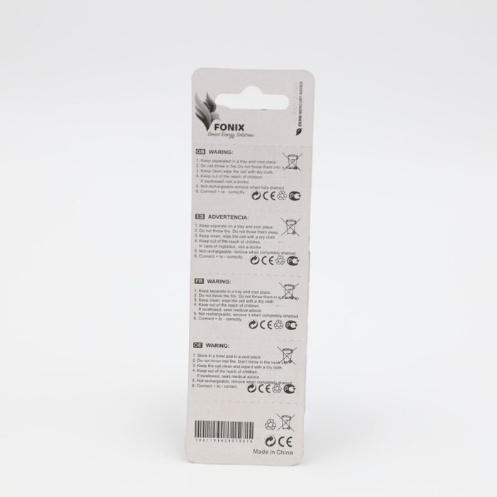 ⁦بطارية خلية من فونيكس AG4 و 1.5 فولت (10 بطاريات في العبوة) - Fonix AG4 & 1.5 V Battery (10 Battery)⁩ - الصورة ⁦2⁩