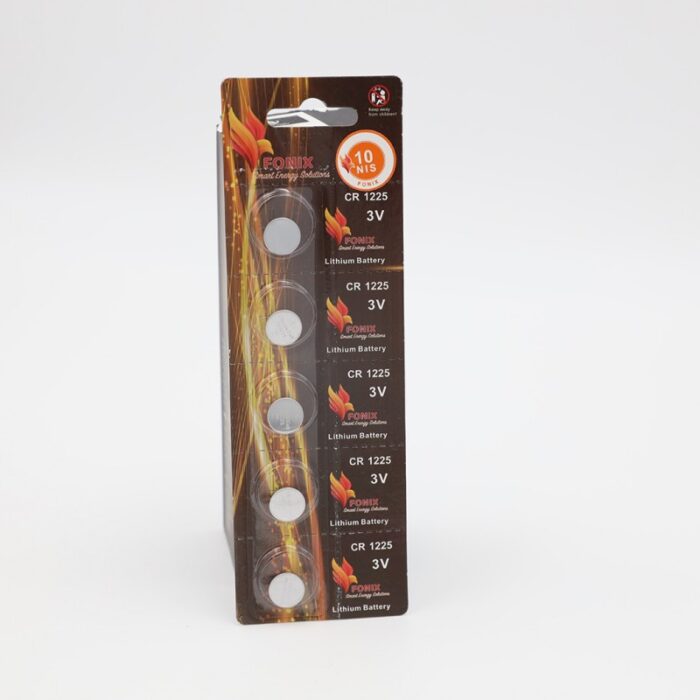 ⁦بطارية خلية من فونيكس CR1225 و 3 فولت (5 بطاريات في العبوة) - Fonix CR1225 & 3 V Lithium Battery (5 Battery)⁩ - الصورة ⁦3⁩