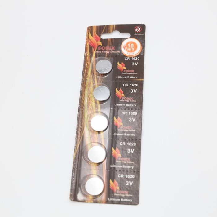 ⁦بطارية خلية من فونيكس CR1620 و 3 فولت (5 بطاريات في العبوة) - Fonix CR1620 & 3 V Lithium Battery (5 Battery)⁩ - الصورة ⁦3⁩