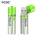 ⁦يو اس بي قابلة للشحن على شكل بطارية عدد 2 - (1.2V)USB Rechargeable Batteries 1450mAh⁩ - الصورة ⁦3⁩