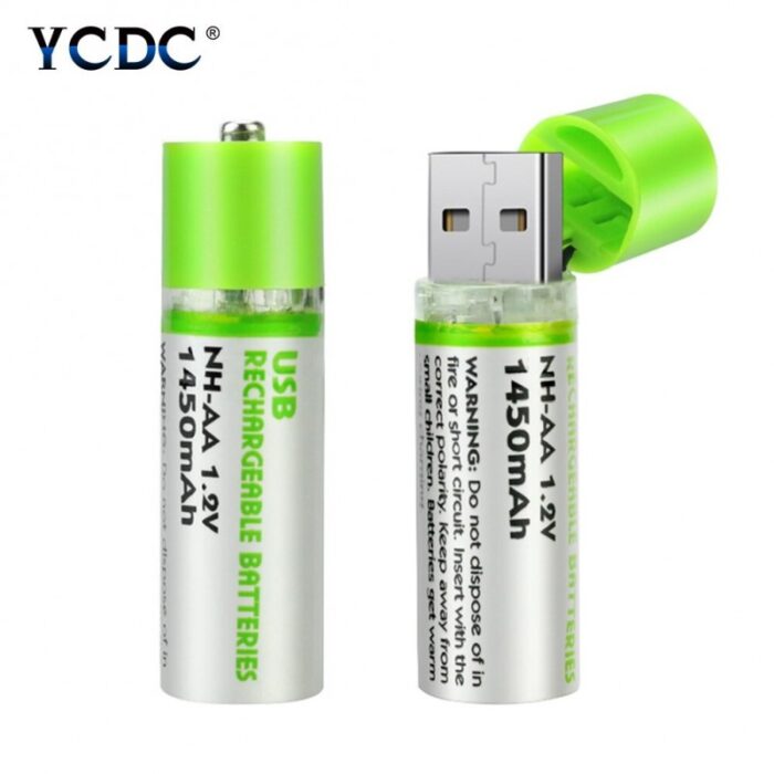 ⁦يو اس بي قابلة للشحن على شكل بطارية عدد 2 - (1.2V)USB Rechargeable Batteries 1450mAh⁩ - الصورة ⁦3⁩