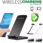 ⁦Fast wireless charger شاحن لاسلكي سريع لون أسود⁩ - الصورة ⁦2⁩