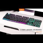 ⁦كيبورد العاب KB09 موكسوم اضاءة LED (مفاتيح كاملة 104) - MOXOM MX-KB09, USB Gaming Keyboard Rainbow BackLight⁩ - الصورة ⁦2⁩