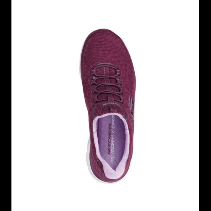 ⁦حذاء سكيتشرز سوميتس- فان فلير للنساء لون خمري ونعل أبيض- Skechers Women's Summits - Fun Flair Shoes⁩ - الصورة ⁦3⁩