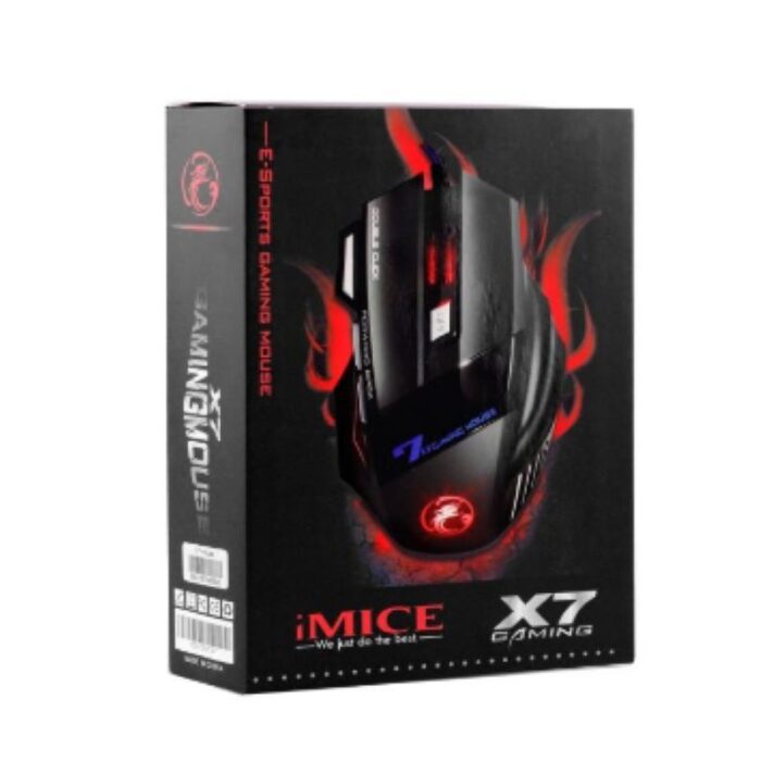 10333659_67dc4587a601e ماوس سلكي ضوئي للألعاب I MICE Gaming X7 لون أسود مع إضاءة LED بألوان متعددة - الصورة 1
