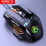 ⁦ماوس سلكي ضوئي للألعاب I MICE Gaming X7 لون أسود مع إضاءة LED بألوان متعددة⁩ - الصورة ⁦4⁩