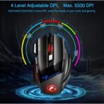 ⁦ماوس سلكي ضوئي للألعاب I MICE Gaming X7 لون أسود مع إضاءة LED بألوان متعددة⁩ - الصورة ⁦5⁩