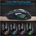 ⁦ماوس سلكي ضوئي للألعاب I MICE Gaming X7 لون أسود مع إضاءة LED بألوان متعددة⁩ - الصورة ⁦6⁩