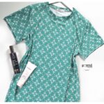 ⁦فستان بيتي بأكمام قصيرة للنساء لون أخضر وأبيض من Sami Boutique⁩ - الصورة ⁦3⁩