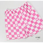 ⁦بجامة صيفية بأكمام قصيرة 3 قطع للنساء لون زهري وأبيض من Sami Boutique⁩ - الصورة ⁦3⁩