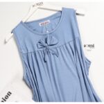 ⁦فستان بيتي بأكمام قصيرة للنساء لون أزرق من Sami Boutique⁩ - الصورة ⁦2⁩