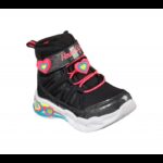 حذاء سكيتشرز اس لايت سويت هارت للأطفال لون أسود-Skechers S Lights: Sweetheart Lights - Love to Shine
