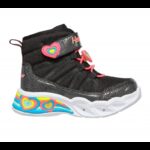 ⁦حذاء سكيتشرز اس لايت سويت هارت للأطفال لون أسود-Skechers S Lights: Sweetheart Lights - Love to Shine⁩ - الصورة ⁦2⁩