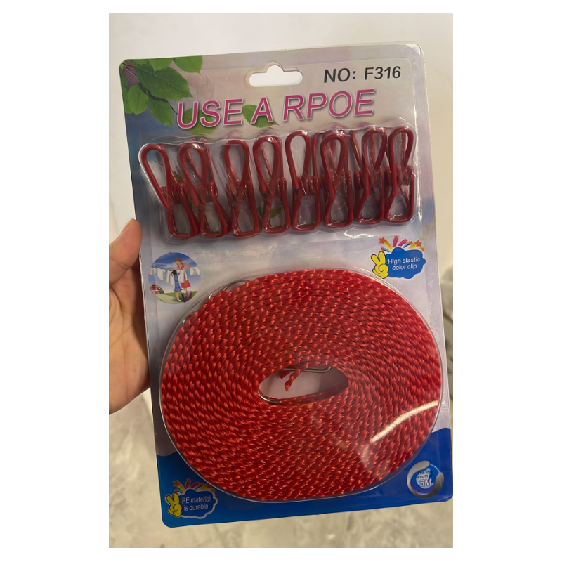 ⁦حبل غسيل مع ملاقط طول 5 متر⁩ - الصورة ⁦1⁩