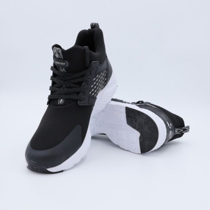 ⁦حذاء سول آند سول بأربطة للرجال لون أسود ونعل أبيض⁩ - الصورة ⁦10⁩