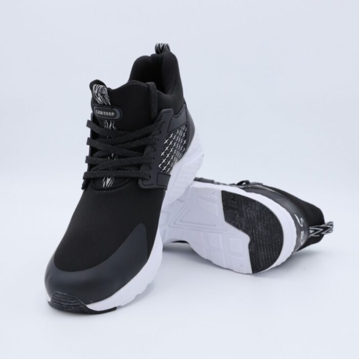 ⁦حذاء سول آند سول بأربطة للرجال لون أسود ونعل أبيض⁩ - الصورة ⁦11⁩