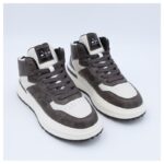 ⁦حذاء سول آند سول بأربطة للرجال لون رمادي وأبيض⁩ - الصورة ⁦2⁩