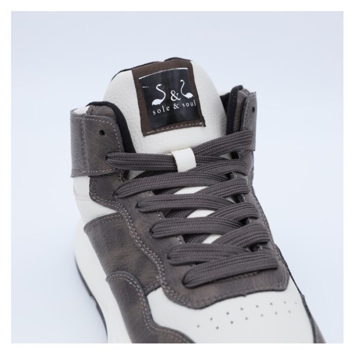⁦حذاء سول آند سول بأربطة للرجال لون رمادي وأبيض⁩ - الصورة ⁦4⁩