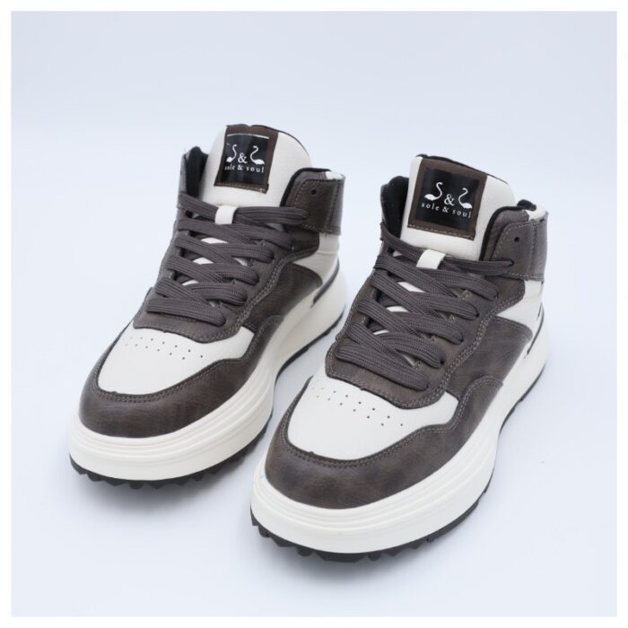 ⁦حذاء سول آند سول بأربطة للرجال لون رمادي وأبيض⁩ - الصورة ⁦8⁩