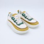 ⁦حذاء سول آند سول بأربطة للنساء لون أبيض وأصفر و أخضر⁩ - الصورة ⁦2⁩