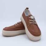 ⁦حذاء سول آند سول بأربطة كاجوال للنساء لون بني ونعل بيج⁩ - الصورة ⁦10⁩