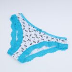 ملابس داخلية سليب للنساء لون أبيض و أزرق