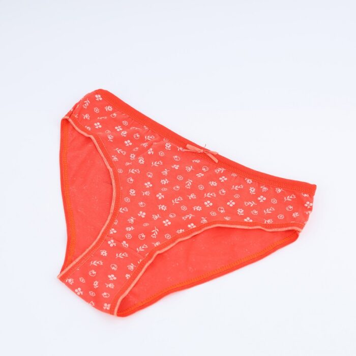 ⁦ملابس داخلية سليب للنساء لون برتقالي مورد لون أبيض⁩ - الصورة ⁦2⁩