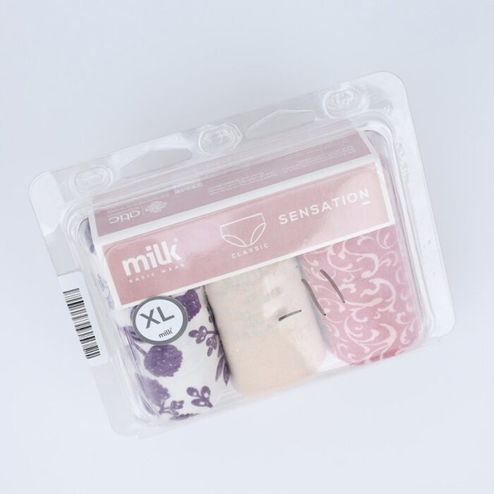 10334016_67dc47aa67461 طقم داخلي نسائي قطني مُكون من 3 قطع بألوان متعددة - الصورة 1