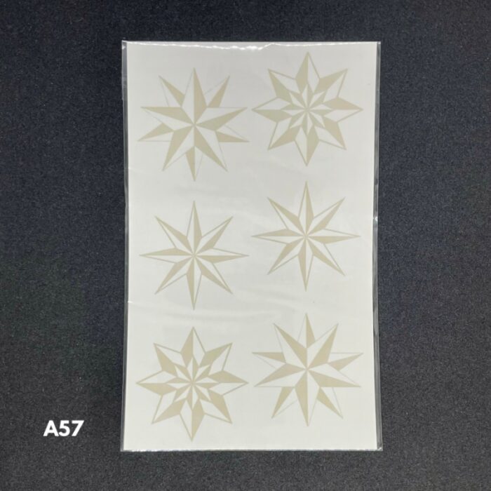 10334096_67dc4801ee447 تاتو مؤقت بأشكال مختلفة 18×11 سم لون أزرق بتصميم نجمة ثمانية - الصورة 1