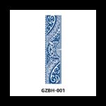 ⁦تاتو مؤقت 6.4*24 سم لون أزرق بتصميم زخارف⁩ - الصورة ⁦4⁩