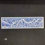 تاتو مؤقت 6.4*24 سم لون أزرق بتصميم زخارف