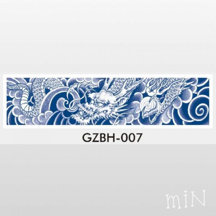 ⁦تاتو مؤقت 6.4*24 سم لون أزرق بتصميم تنين⁩ - الصورة ⁦3⁩