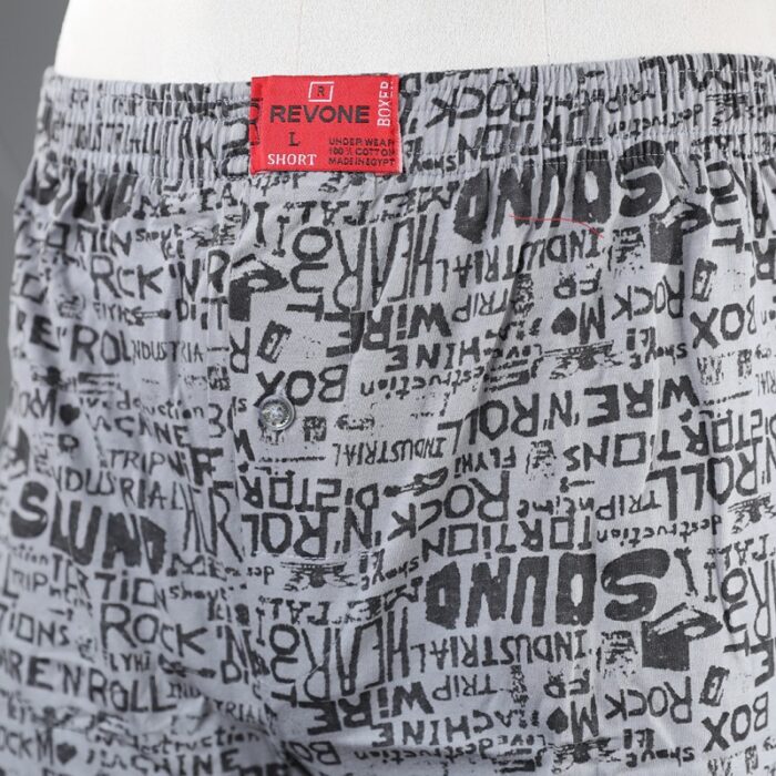 10334118_67dc4845bbfd5 بوكسر رجال قطني لون سكني بأشكال أسود - الصورة 1